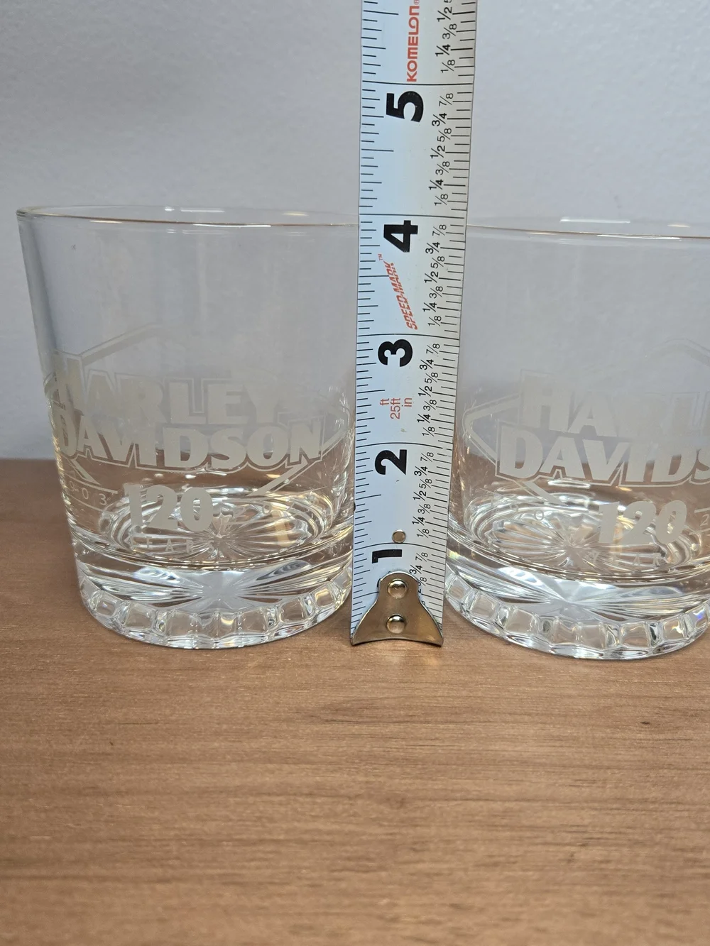Harley-Davidson Double Old Fashioned Glasses - Set of 2 120 Year Anniversary